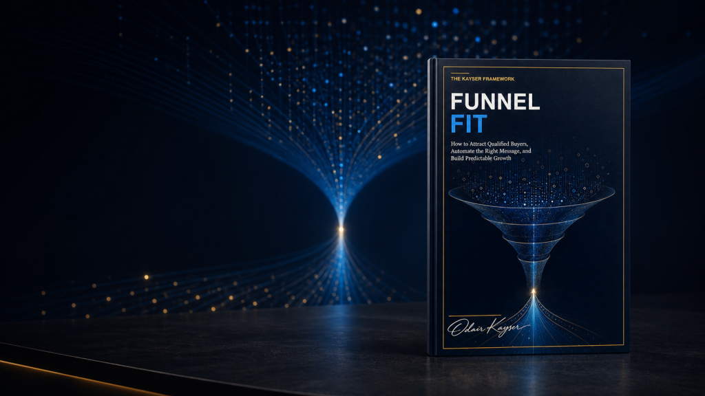 Odair Kayser’s Funnel Fit book presenting a framework for qualified acquisition, marketing automation, and predictable growth.