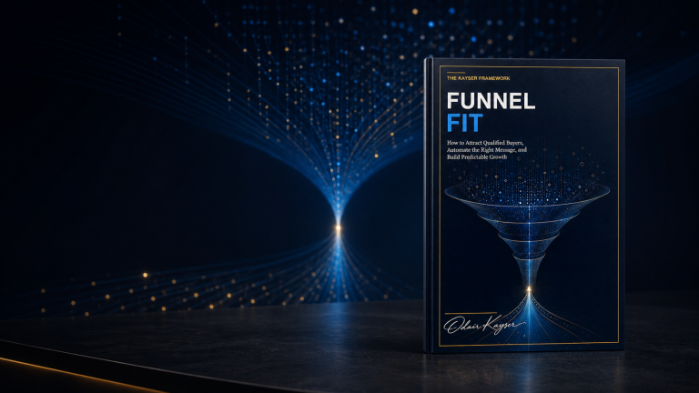 Odair Kayser’s Funnel Fit book presenting a framework for qualified acquisition, marketing automation, and predictable growth.